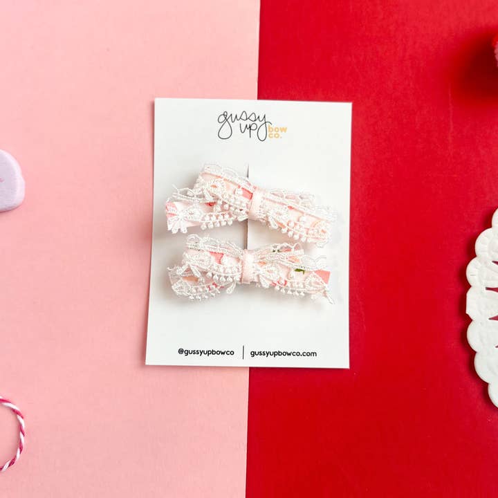 Be Mine Clip Set for wholesale by Gussy Up Bow Co