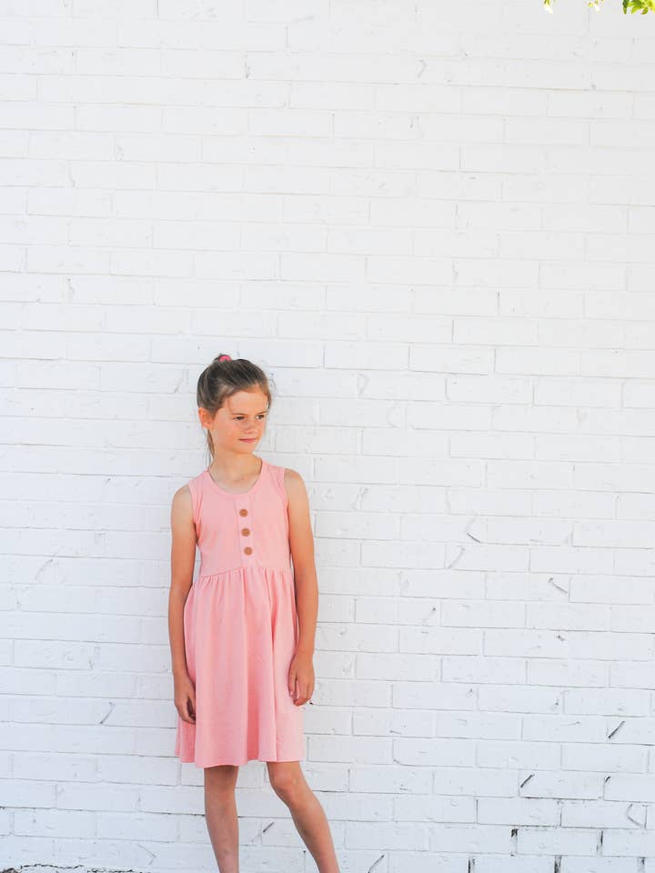 Maisie Dress - Coral for wholesale by Lulie Collection