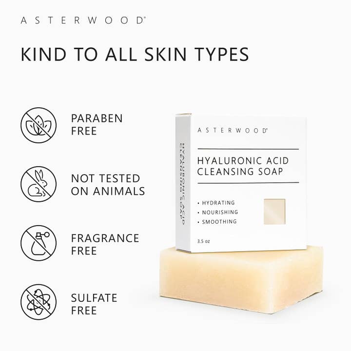 Asterwood - Wholesale Facial Cleanser - Hyaluronic Acid Cleansing Soap4