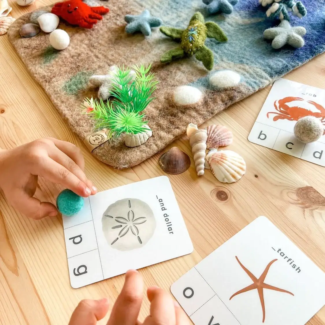 Sewing Seeds Play - Wholesale Play Mat - Kids & Baby - Felted Ocean Play Mat - Mat Only4