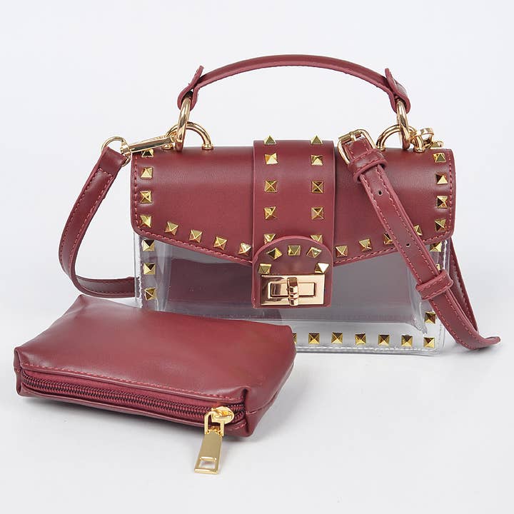 3AM BY H&D ACCESSORIES - Wholesale Clutch bag – women's - Studded See Through Clutch8