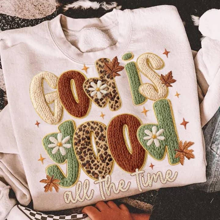 NVC Ecommerce LLC - Wholesale T-Shirt (Graphic) - Women's - Leopard God is Good all the time Shirt, Coquette Latch Hook3