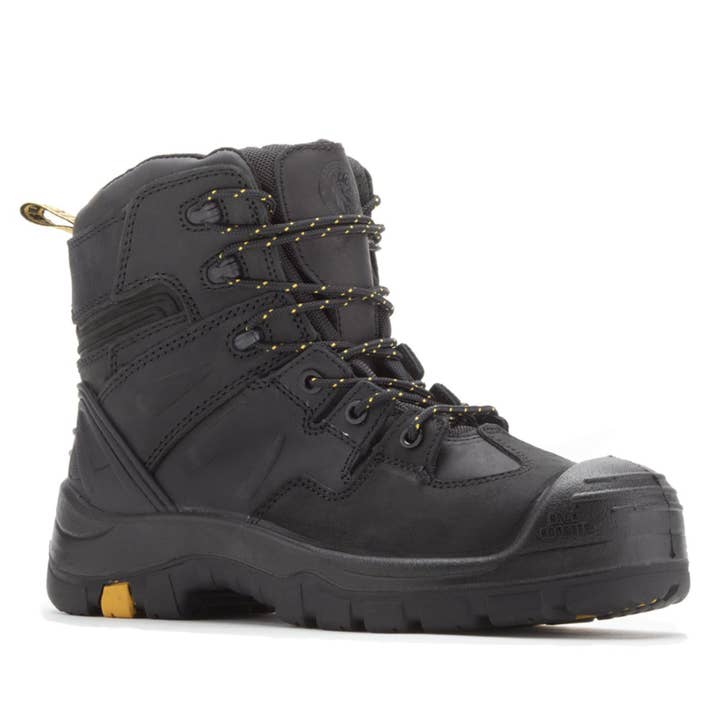 Rock Rooster Footwear – Großhandel Stiefel – Unisex – ROCKROOSTER Woodland Schwarze 6-Zoll-Arbeitsstiefel aus Verbundleder mit Zehenpartie AK609
