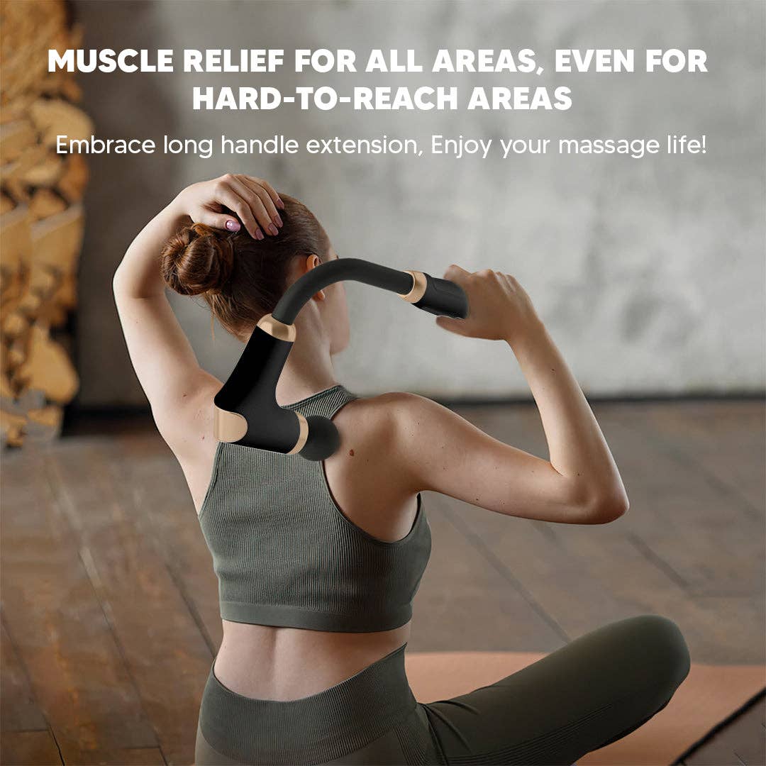 Mtistanbul LTD – wholesale Body massager – Cordless Massage Gun – 8 Heads, 6 Speed Levels, Long Handle Ergonomic Design, Ultra Quiet Operation3