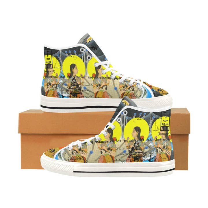 1, 2, 3 V kvinnors all-over-print canvas sneakers för wholesale av Bønes and Balløøns