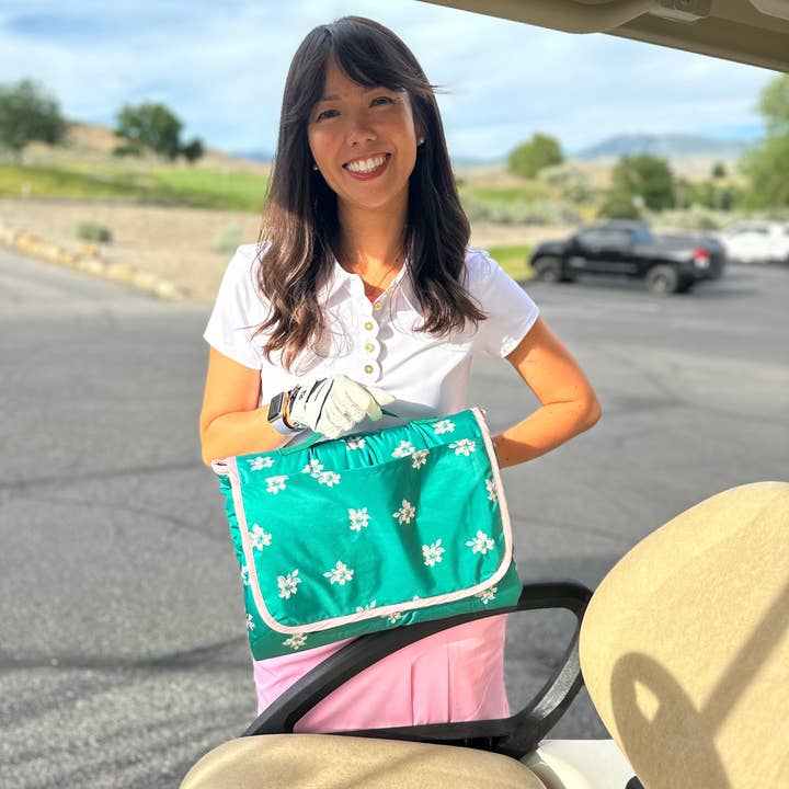 Birdie Girl Golf - Wholesale Sporting Accessories - Pink and Green Azalea Golf Cart Seat Cover8