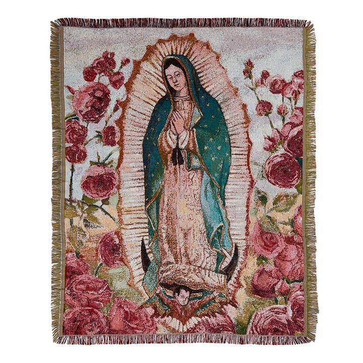 Our Lady Guadalupe Tapestry Throw for wholesale by Christian Brands Catholic