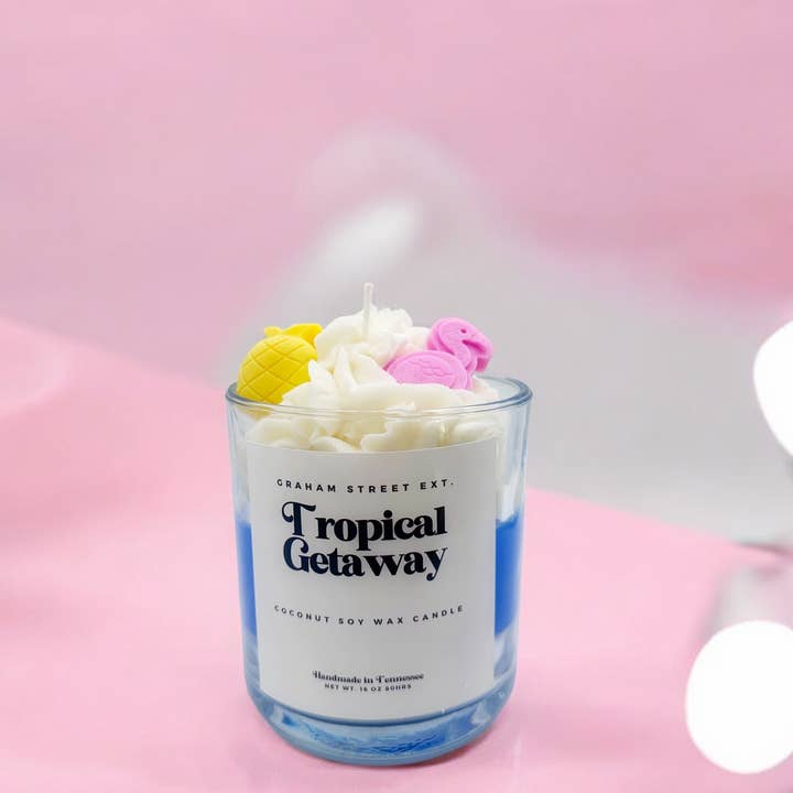 Graham Street Ext. - Wholesale Jar/Filled Candle - Tropical Getaway Candle1