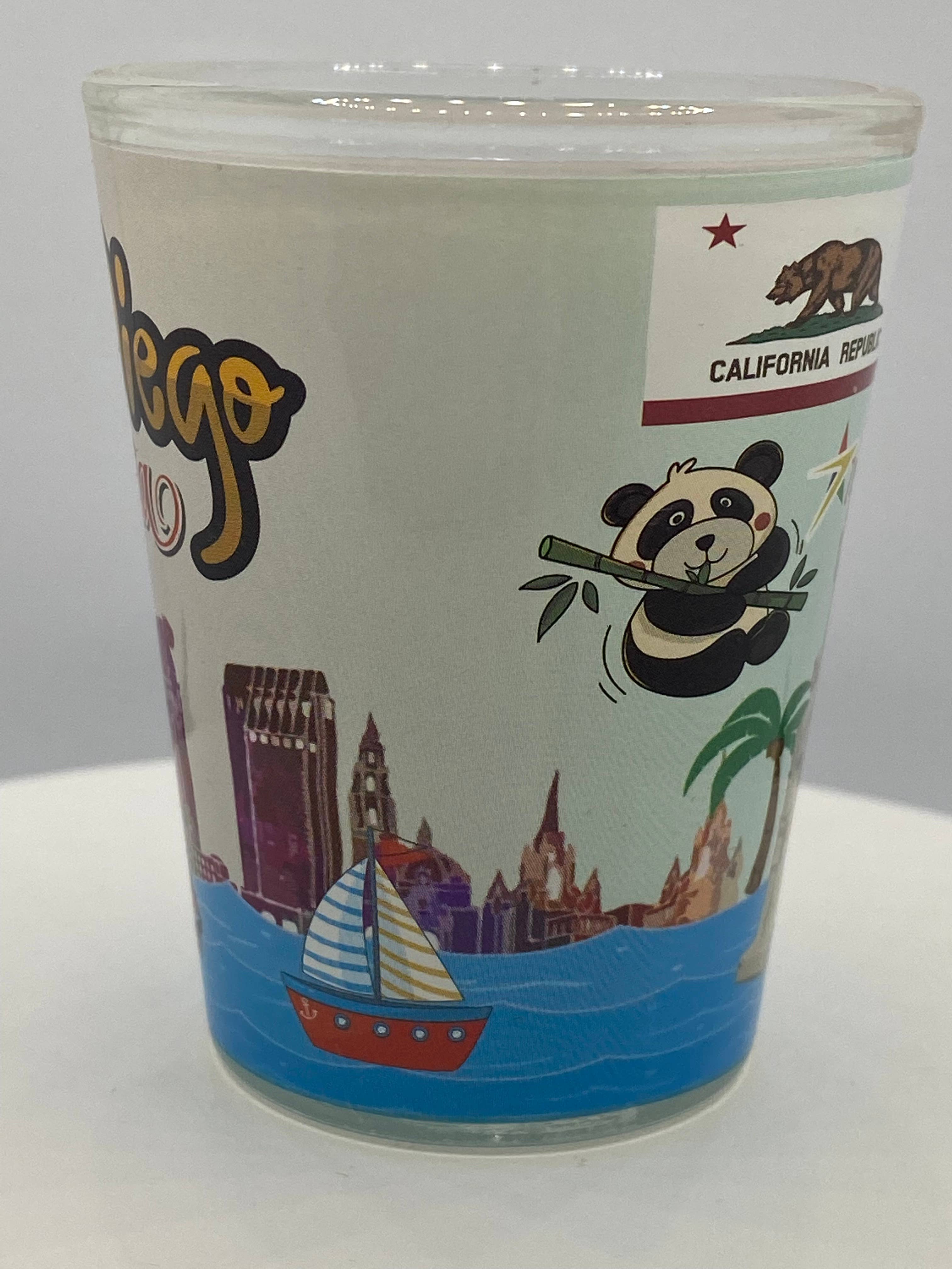 7 Star - Wholesale Shot Glass - "SAN DIEGO" California Shot Glass 2 oz2