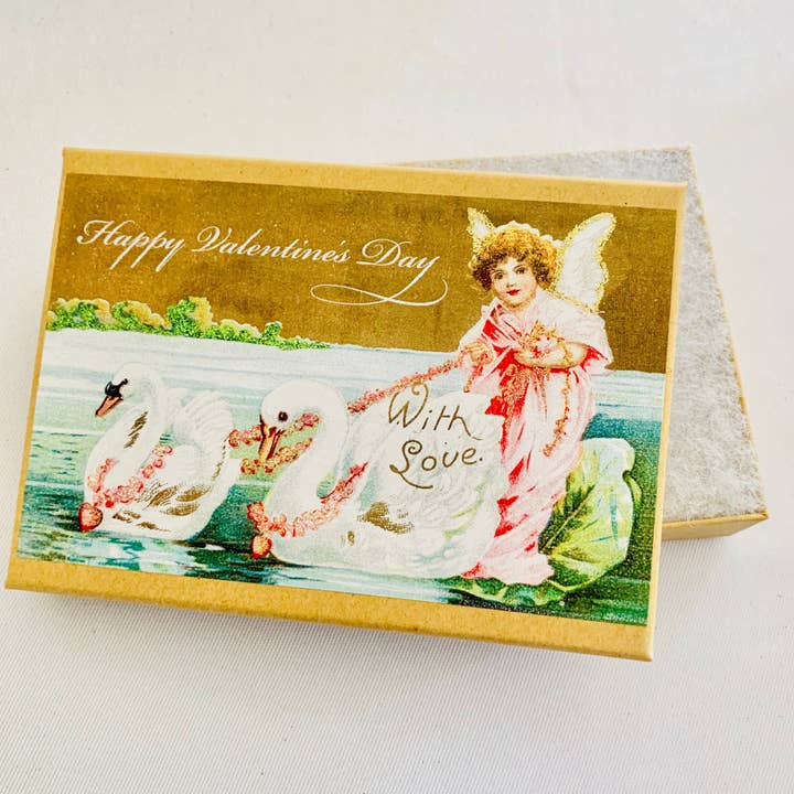 ELLegant Creations, LLC - Wholesale Gift box - Valentine's Day Angel Swan Boat Gift Box