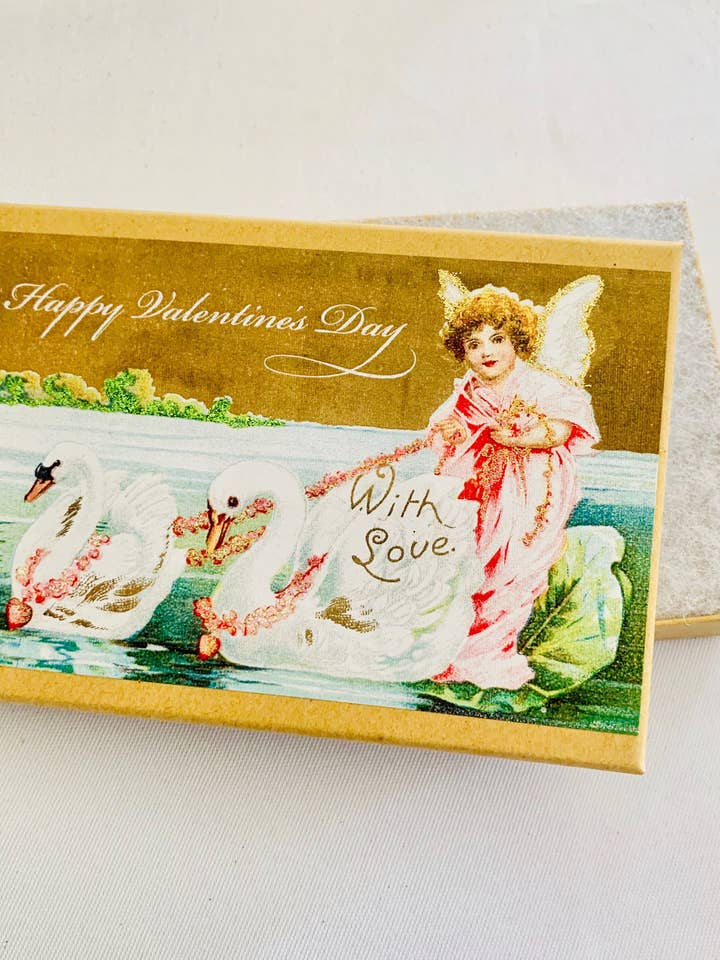 Valentine's Day Angel Swan Boat Gift Box for wholesale by ELLegant Creations, LLC