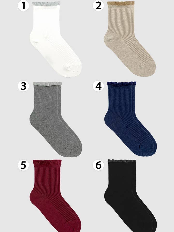Dames enkelsokken met lurex voor wholesale door 7DAYSSOCKS