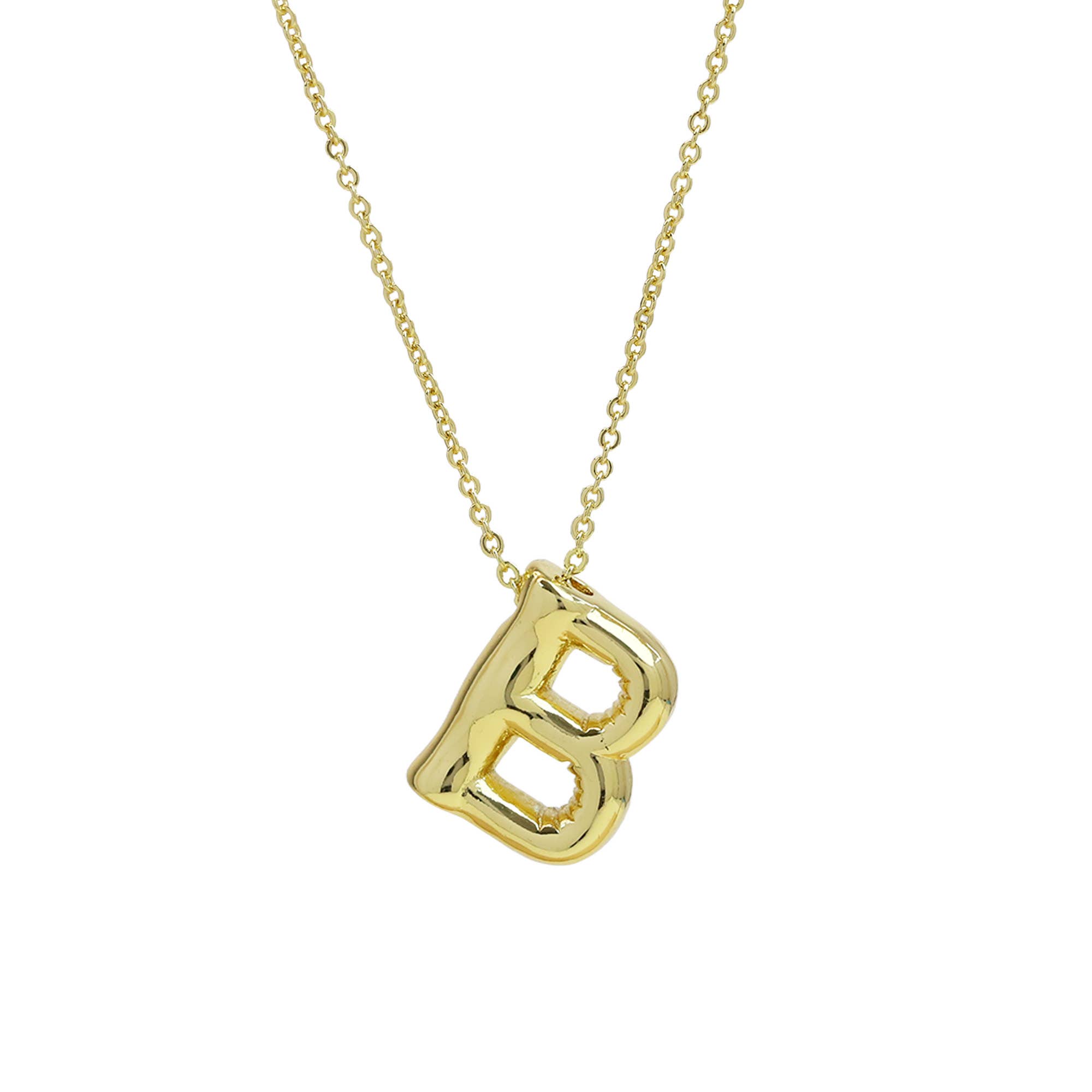 Savvy Bling – Engroshandel Halskæde med vedhæng – Initiale ballonboble guldhalskæde30