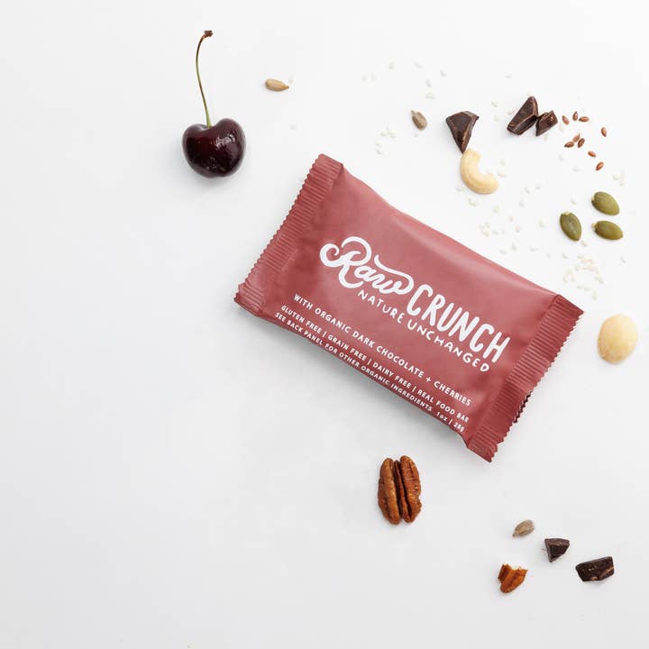 Raw Crunch® - Wholesale Snack Bar - Raw Crunch® - Organic Dark Chocolate Cherry - 12 bars2