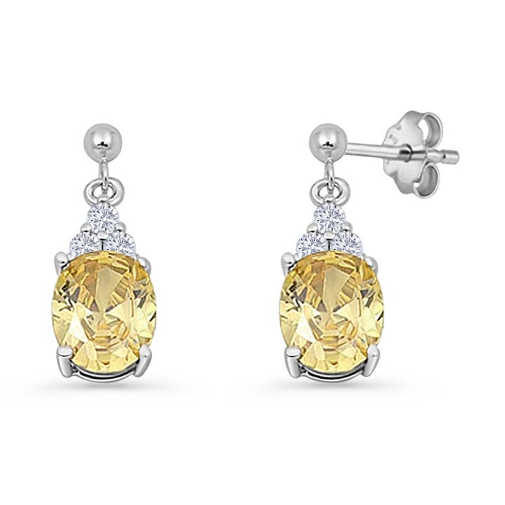 Ovale Kanariefugl & CZ Dingle Ørestikker for engroshandel hos Blue Apple Imports