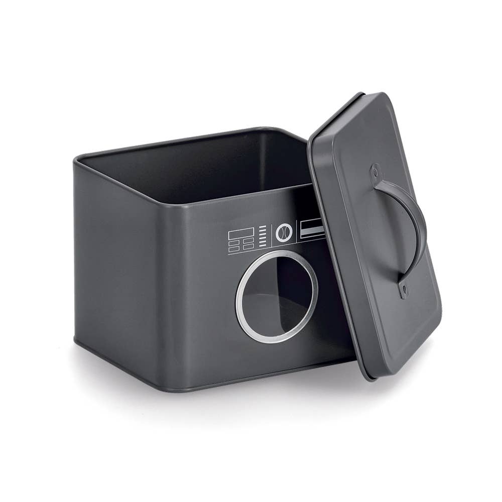 Laundry detergent box, metal, anthracite for wholesale on Faire1