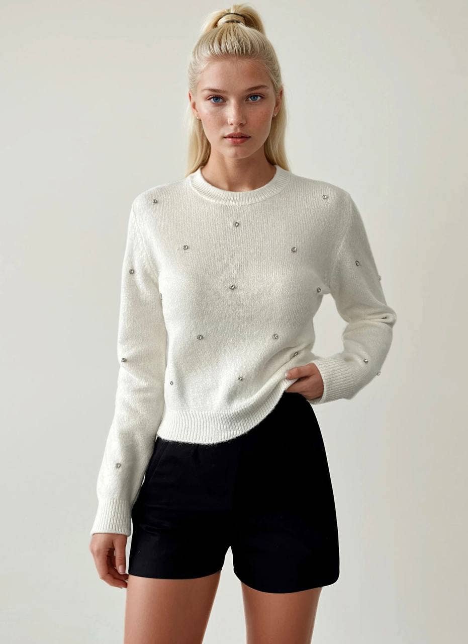 Anaz - Wholesale Knit Sweater - Women's - Beaded Sweaters