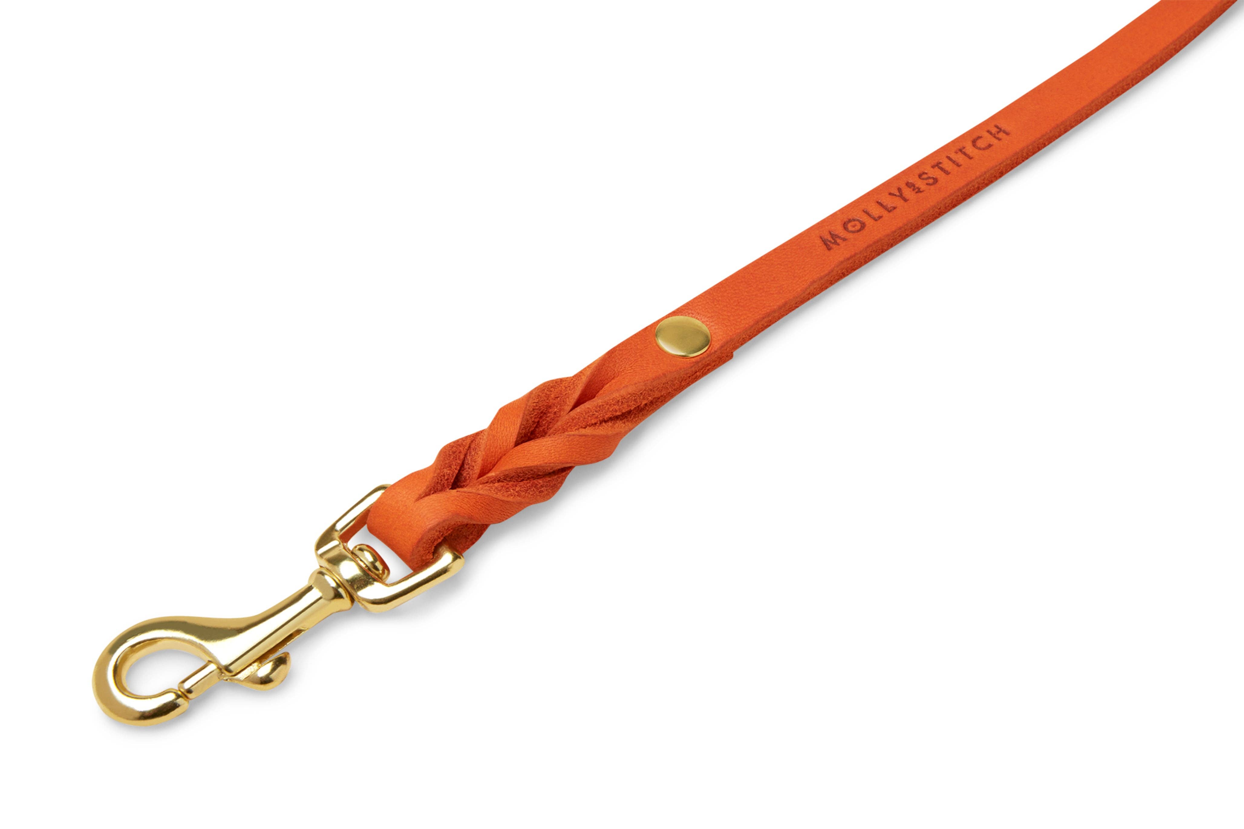 Molly and Stitch - Wholesale Pet Leash - Dog - Butter Leather 3x Adjustable Dog Leash - Mango7