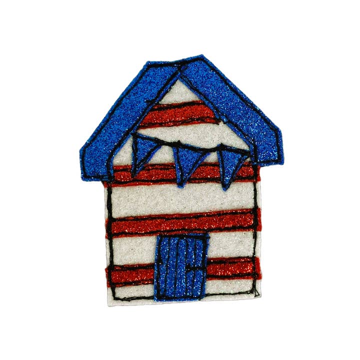 Beach Hut Brooch for wholesale by Bumblebee Design Treasures