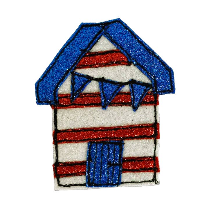 Beach Hut Brooch for wholesale by Bumblebee Design Treasures