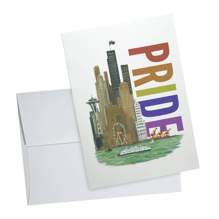 Notecard 81726 Seattle Washington Gay Pride Vintage Water for wholesale by Lantern Press