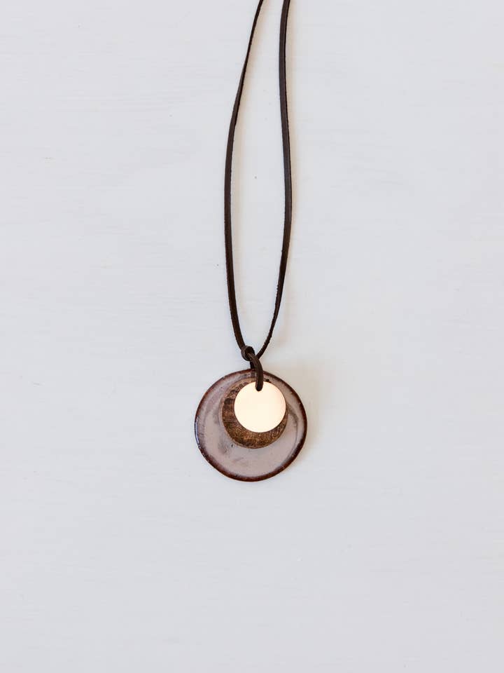 Mulberry, Rose and Wood Necklace for wholesale by Woodfolk