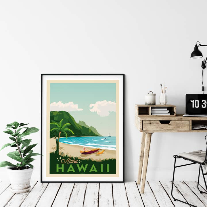 Olahoop Travel Posters - Wholesale Poster - Hawaii Honolulu - United States travel poster1