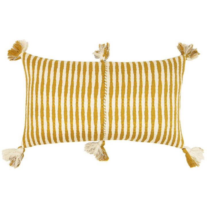 Antigua kussen - Okergestreept voor wholesale door Archive NY