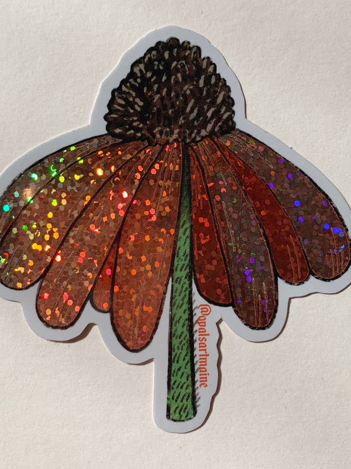 Autocollant Echinacée pour la vente par Opal's Art