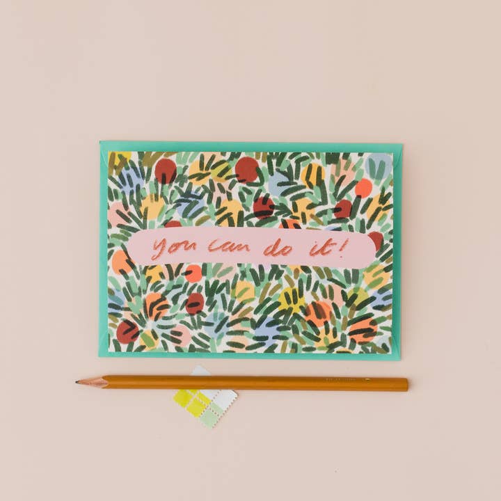 ¡Tú puedes hacerlo! Tarjeta de ánimo de buena suerte. para venta al por mayor de Letterbox Lane