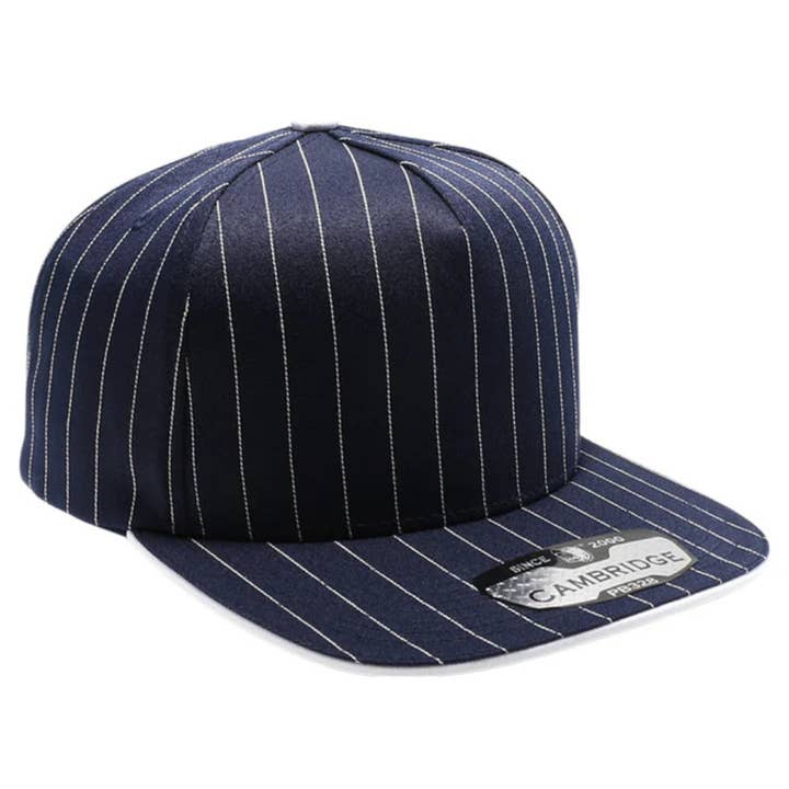 DOBBI - Wholesale Flat Brim Cap - Unisex - 5-Panel Pinstripe Snapback Hat