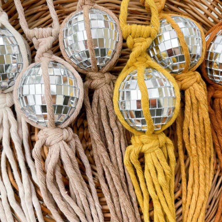 The Thrifty Handmade - Vendita all'ingrosso Ciondolo decorativo per auto - Unisex - Ciondolo a forma di palla da discoteca, accessorio e decorazione retrò per la casa