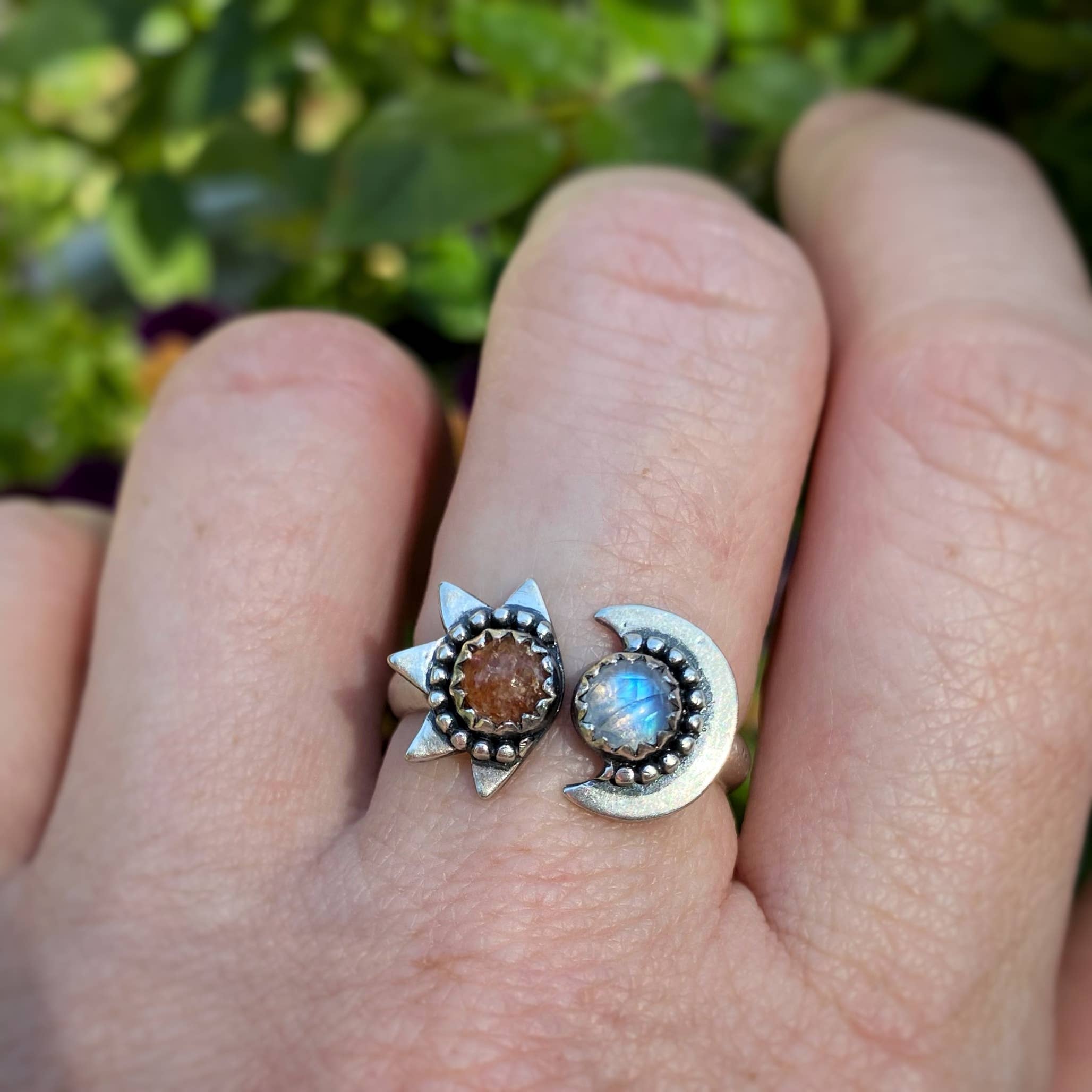 Blue and Blue - Wholesale Cocktail/Statement Ring - Sun & Moon Ring3