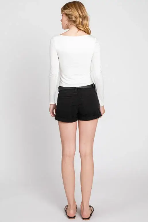 Final Touch - Wholesale Knit Top - Women's - Double Layered Square Neck Basic Top - T1710923