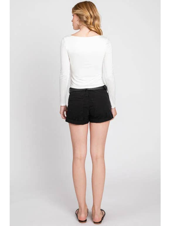 Final Touch - Wholesale Knit Top - Women's - Double Layered Square Neck Basic Top - T1710923