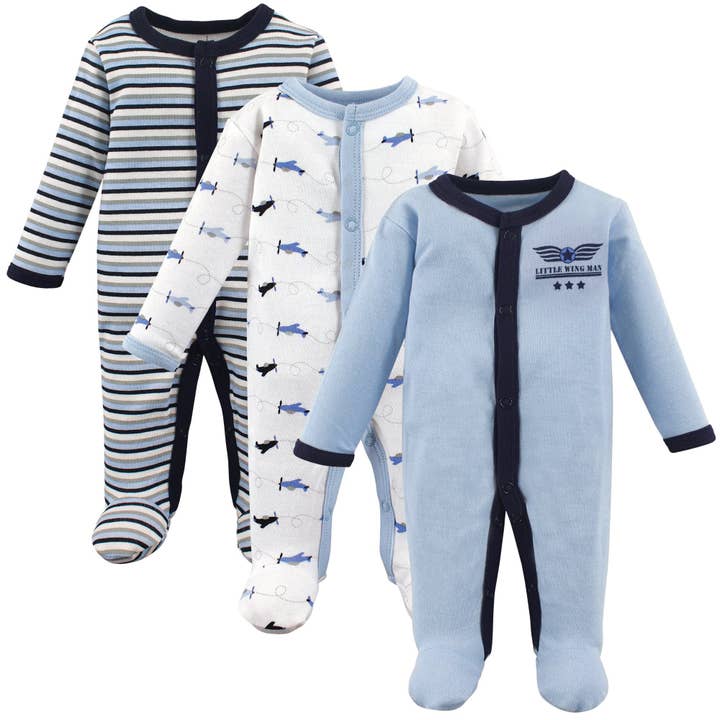BabyVision - Wholesale Sleepsuit - Baby - Luvable Friends Cotton Preemie Sleep and Play, Airplane