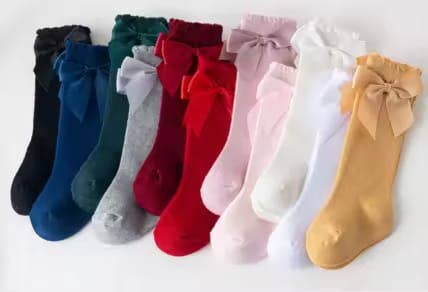 Cotton Socks – Engroshandel Sokker - Baby – Knæstrømper med sløjfe i 100 % bomuld16