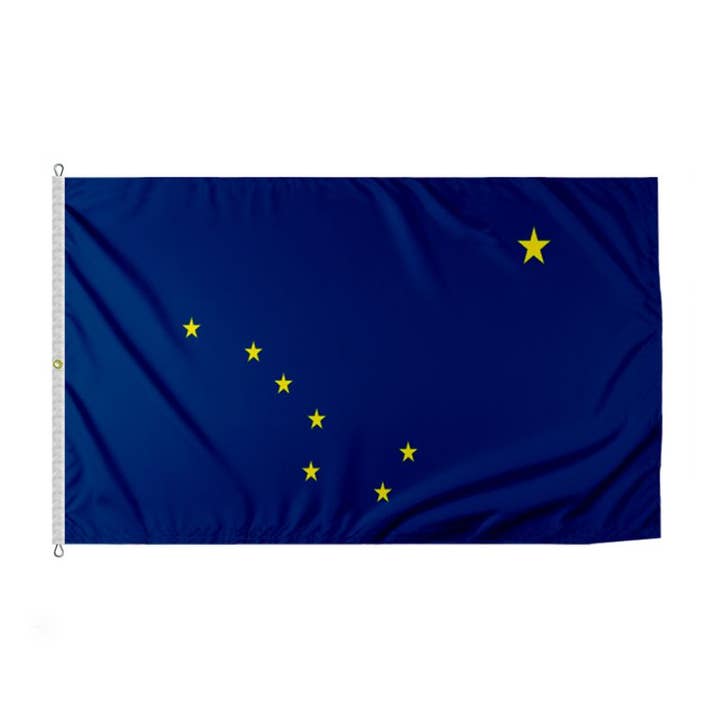 AGAS Alaska State Flag 8x12 ft - Printed 200D Nylon for wholesale by AGAS MFG INC