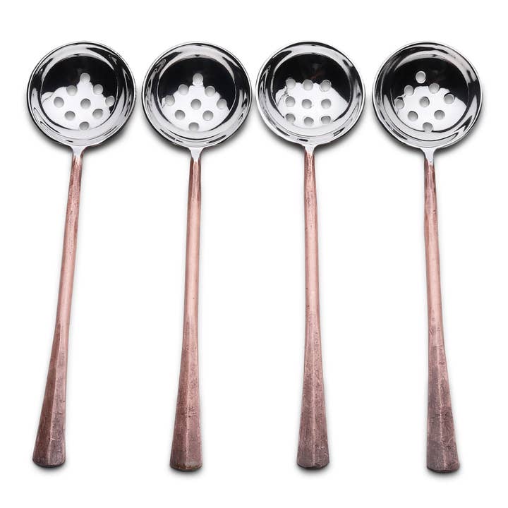 INOX Ridge Olive Spoons 4 Pc. Set for wholesale by INOX artisans