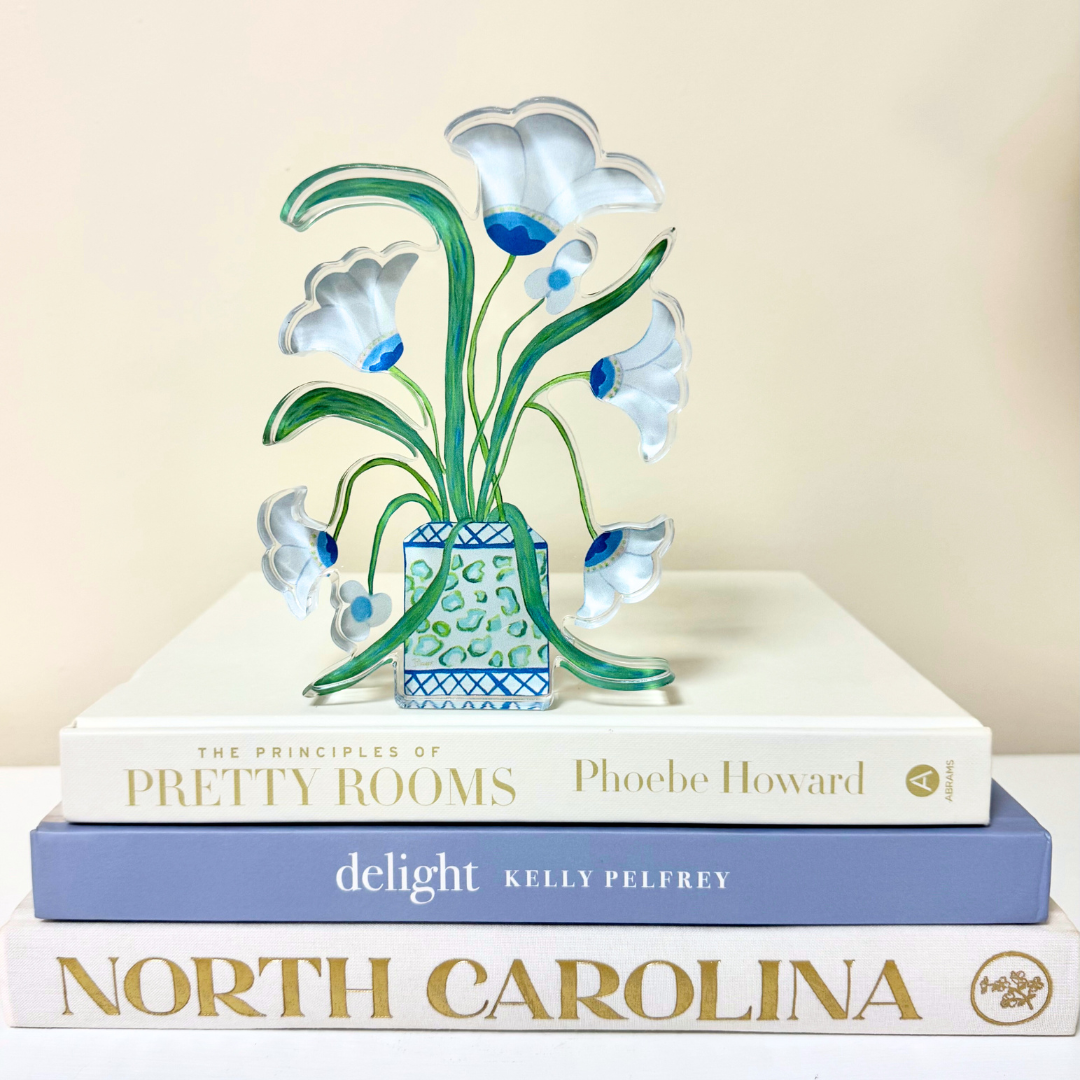 Jeanne Player Fine Art - Wholesale Decorative Tabletop Object - Belle Fleurs Acrylic Block5