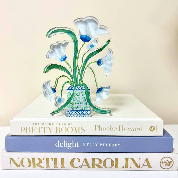 Jeanne Player Fine Art - Wholesale Decorative Tabletop Object - Belle Fleurs Acrylic Block5