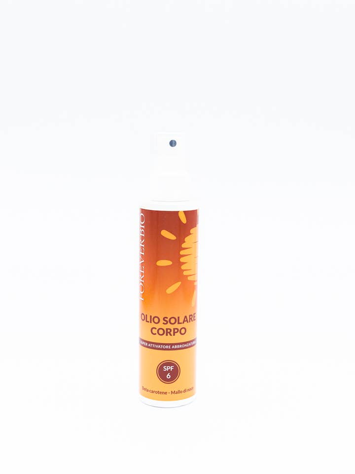 Huile solaire pour le corps activateur de bronzage 150 ml ; fabriquée en Italie pour la vente par Foreverbio