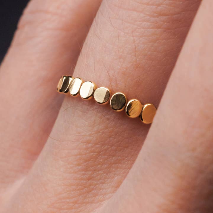 Hannah Naomi - Wholesale Band/Stacked Ring - Bead Ring, 14K Gold Fill