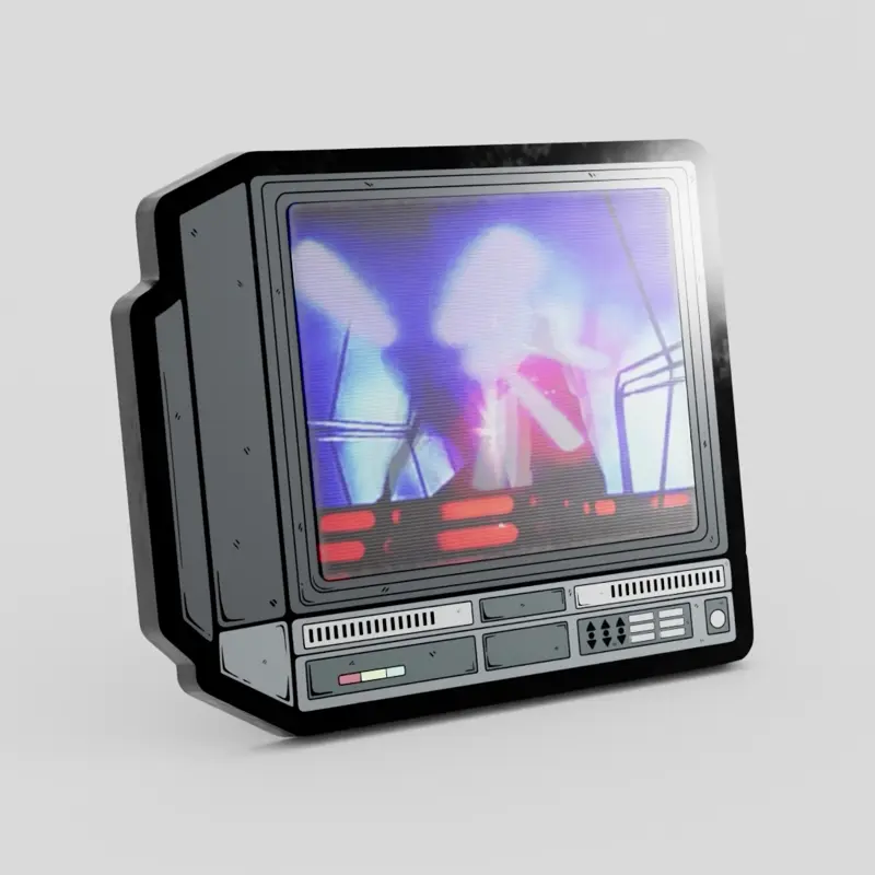 GoopyGoblins - Wholesale Lapel pin/button - 2.5" Lenticular Star Wars Light Saber CRTV Enamel Pin1