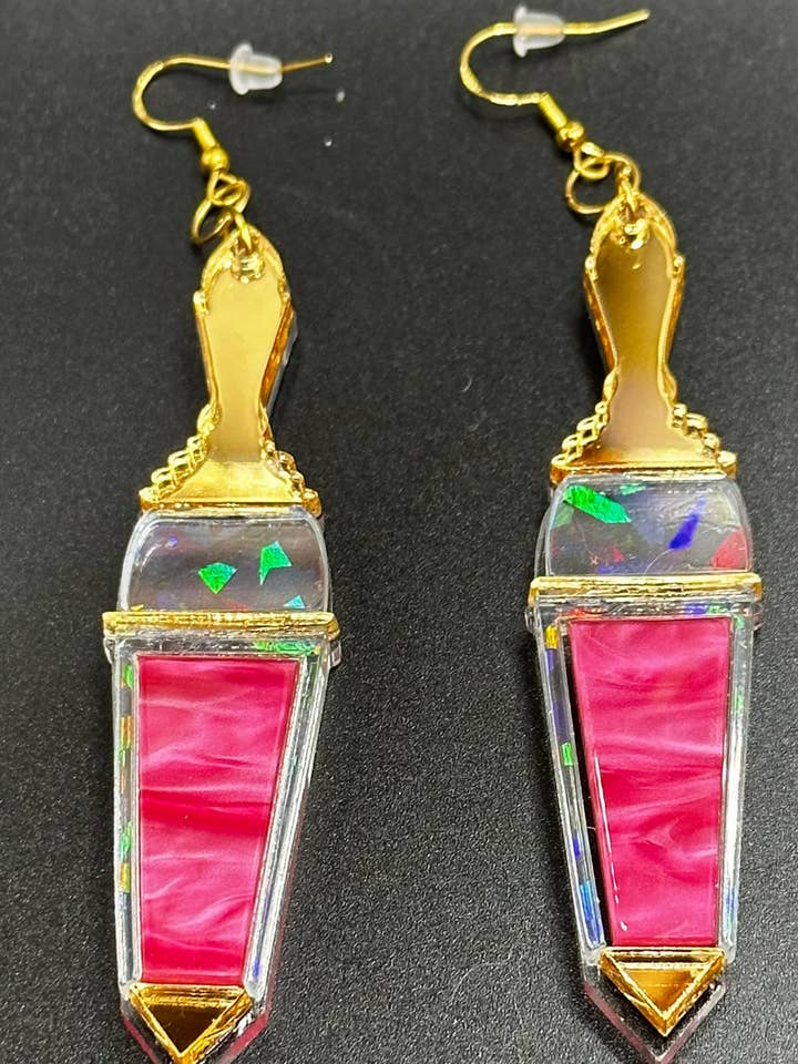 Tod steht ihr gut Trankflasche Acryl-Ohrringe für den Großhandel von Luna Luma Design