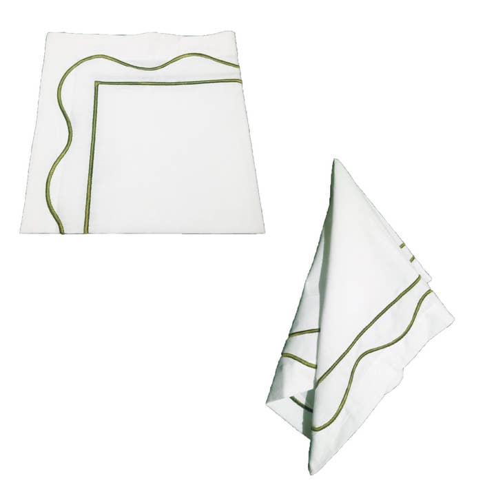 Iza Silva -Luxury Tableware - Wholesale Dinner & Cloth Napkin - Wave Cotton 100% Napkin