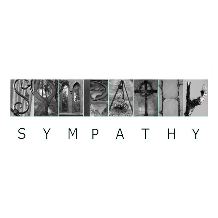 Carte de vœux SYMPATHY_01 avec photographie d'alphabet pour la vente par PhotoWord Art