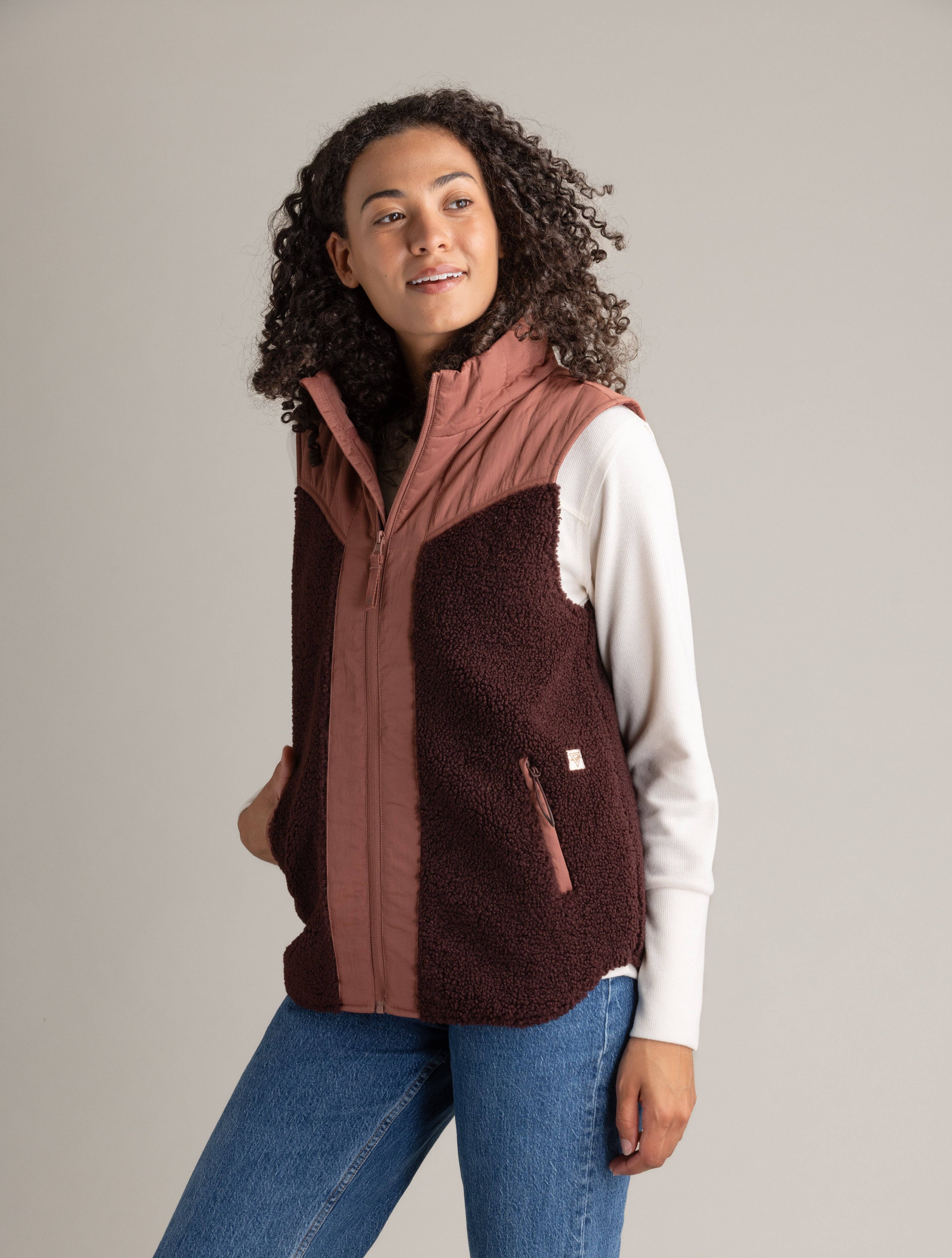 LIV Outdoor - Wholesale Outerwear Vest - Women's - Women's Vela Hybrid Berber Vest4