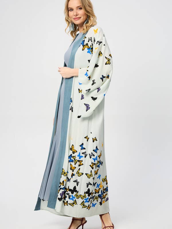 Scattered Butterfly Kimono for wholesale by SAACHI