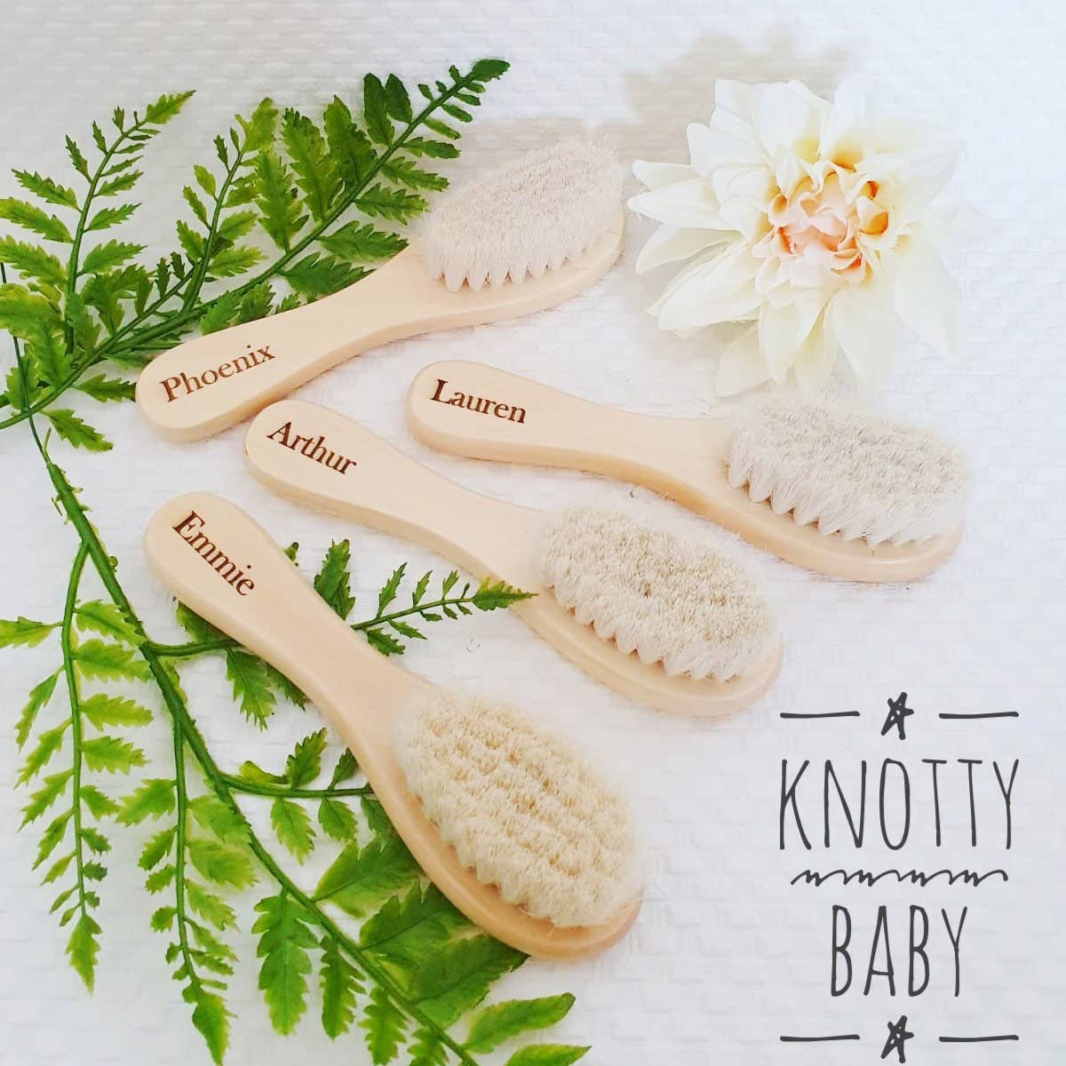 Knotty_baby – wholesale Toothbrush – Kids & Baby – Personalised Soft Wooden Baby Brush, Baby Gift, Baby
